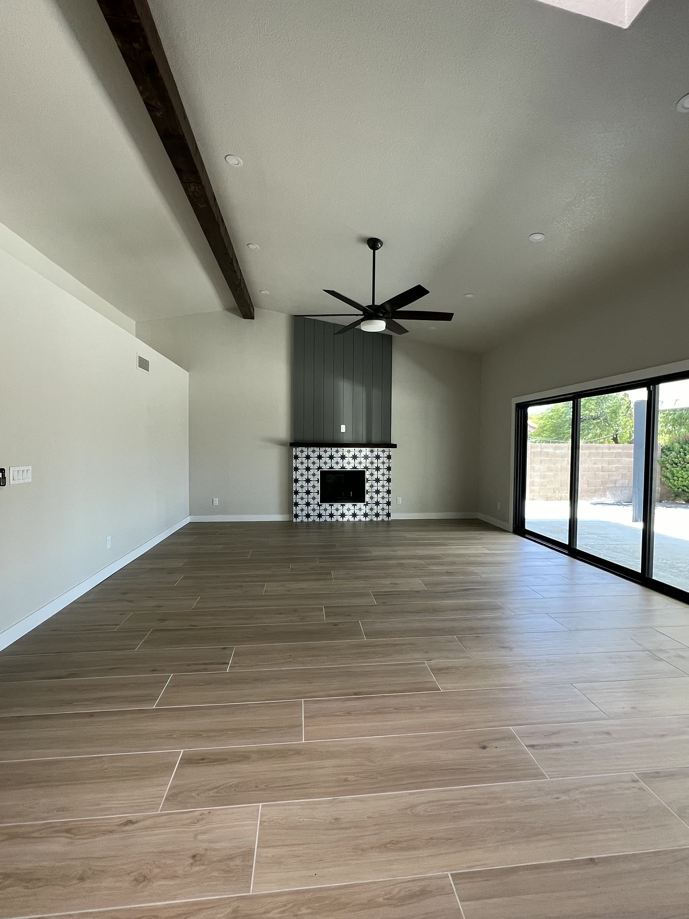 Before staging image of the Scottsdale living room before final staging updates