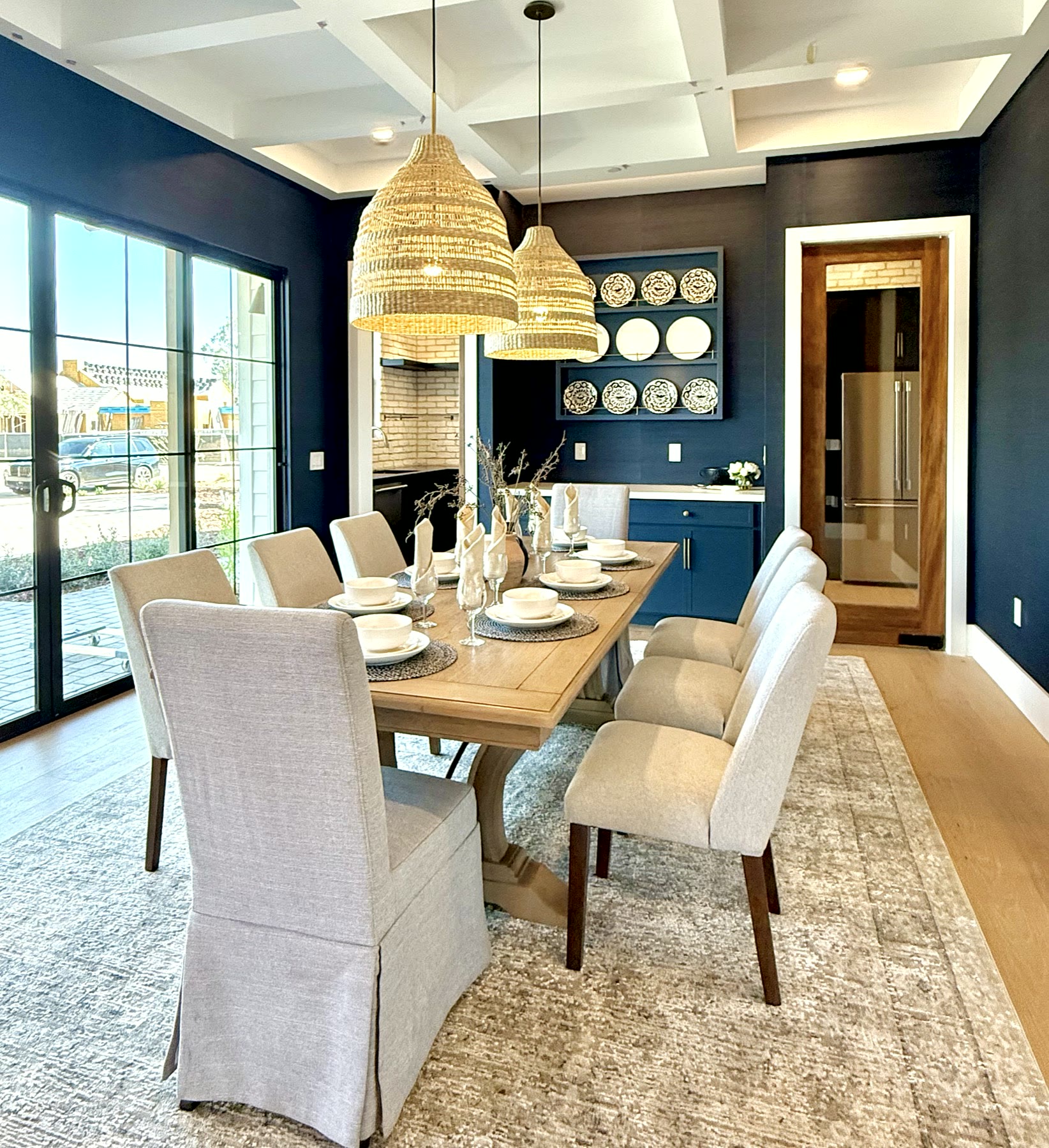 Luxury Scottsdale dining room staged with an elegant table setting
