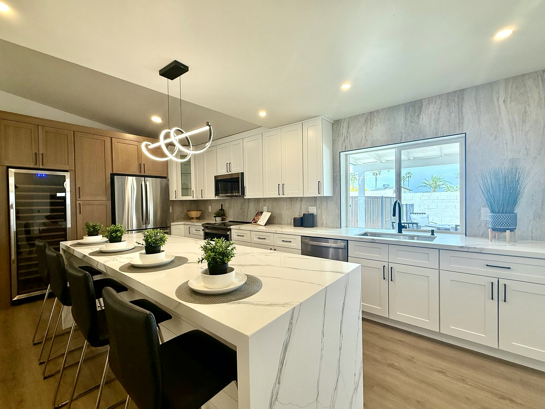 Phoenix kitchen staged with clean counters and warm accents