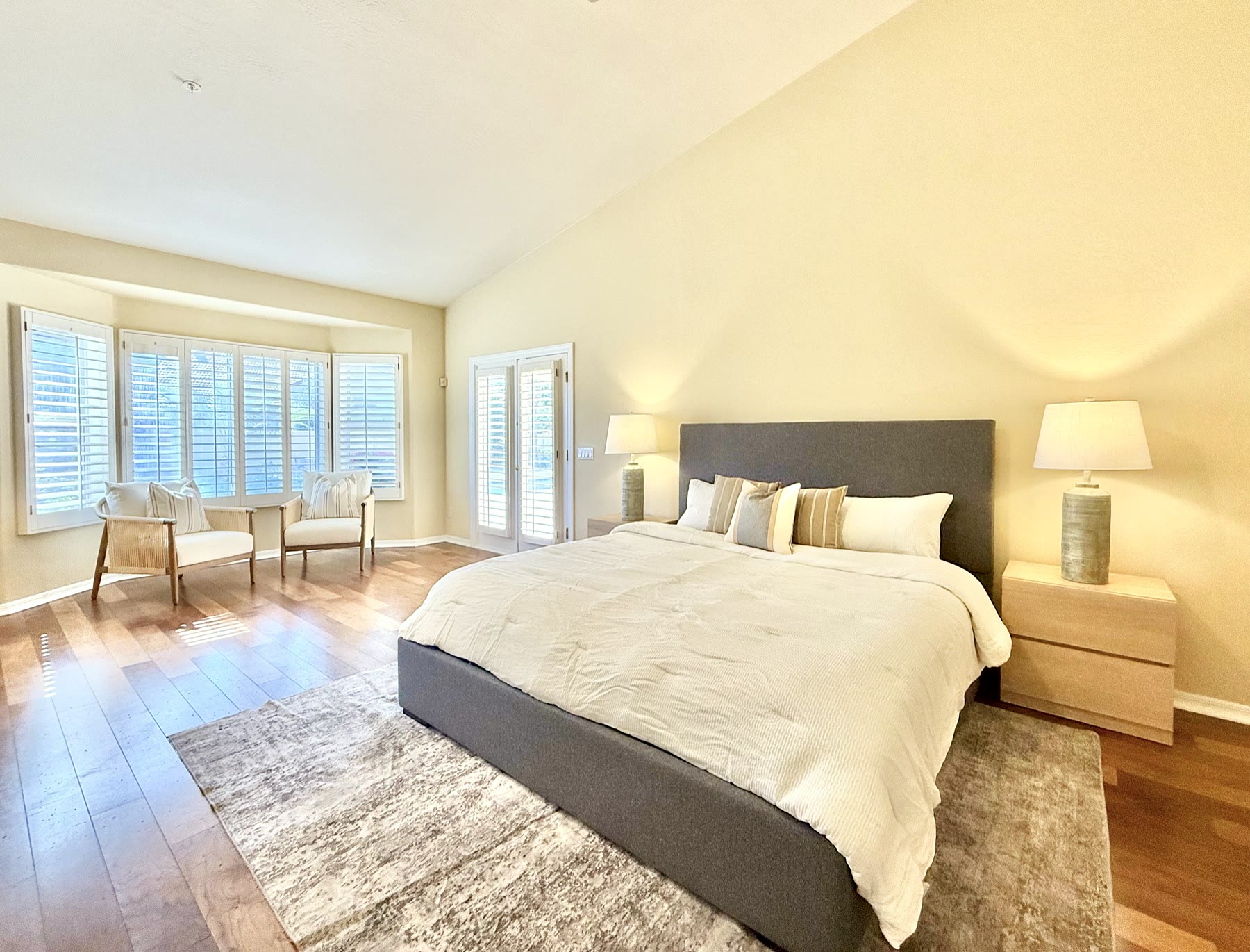 Scottsdale staged room with luxury finishes and warm styling